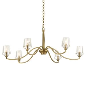 Uttermost Barcelona 6 Light Brass Chandelier 21404