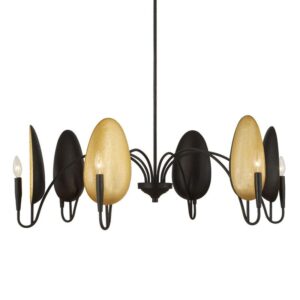 Uttermost Warwick 6 Light Matte Black Chandelier 21405
