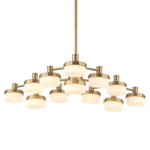 Uttermost Wedge 12 Lt LED Brass Chandelier 21408
