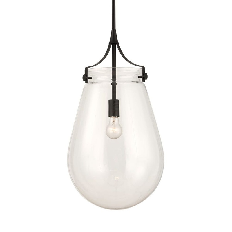 Uttermost Dewdrop 1 Light Glass Shade Pendant 21628
