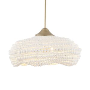 Uttermost Biddeford 5 Light White Beaded Pendant 21631