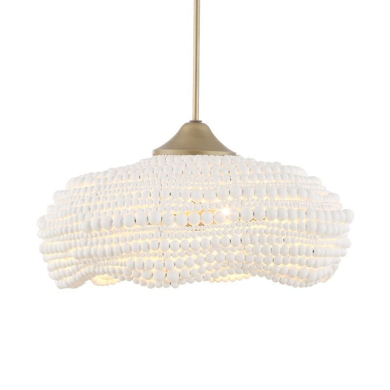 Uttermost Biddeford 5 Light White Beaded Pendant 21631