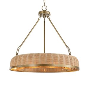 Uttermost Ladakh 9 Light Round Wicker Pendant 21635
