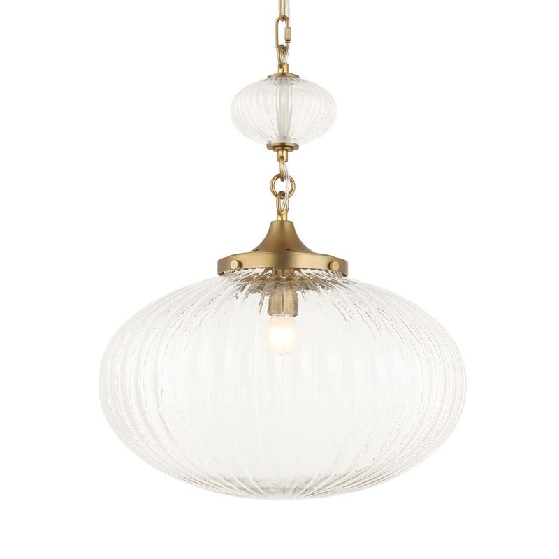 Uttermost Bellaire 1 Light Glass Shade Pendant 21636