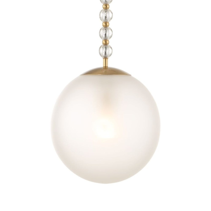Uttermost Ripple 1 Light Frost Glass Pendant 21643
