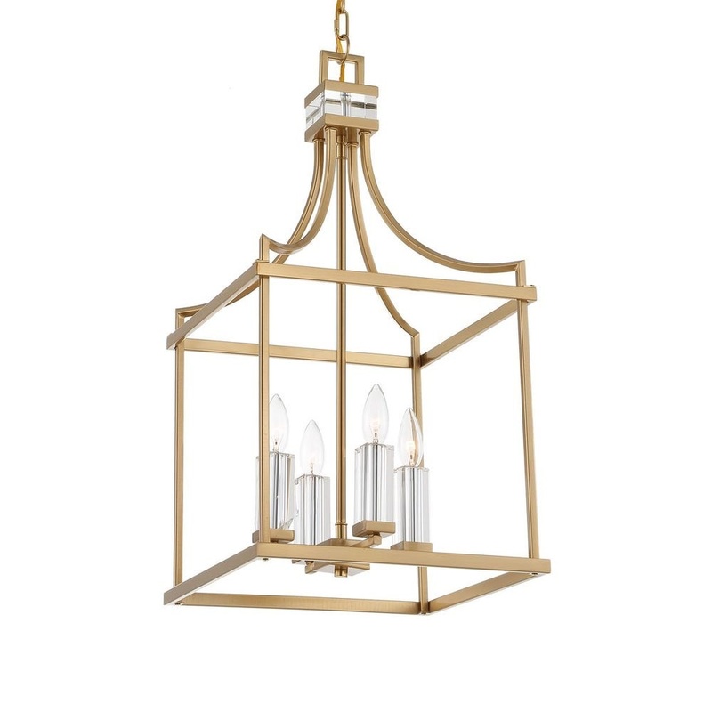 Uttermost Montreal 4 Light Brass Lantern Pendant 21644