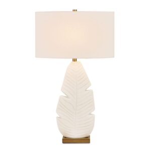 Uttermost Palm Leaf White Table Lamp 30557