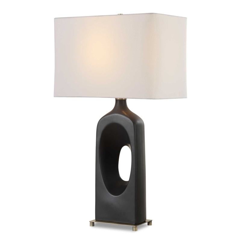 Uttermost Void Matte Black Table Lamp 30586 1