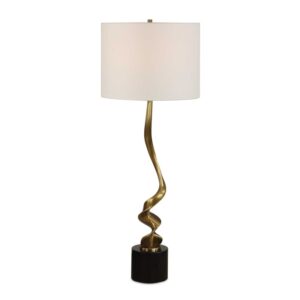 Uttermost Spiraling Cordless Brass Buffet Lamp 30614 1