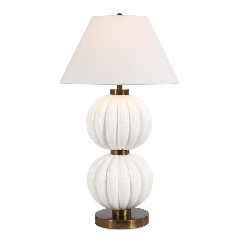Uttermost Irena White Sphere Table Lamp 30663