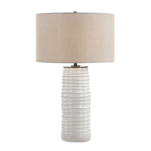 Uttermost Barat White Ceramic Table Lamp 30665