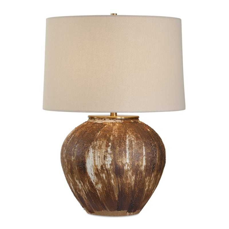 Uttermost McKinley Textured Brown Table Lamp 30667 1