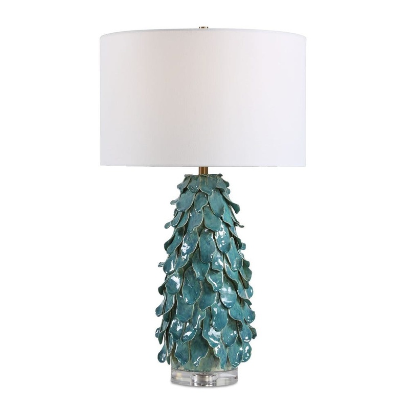 Uttermost Mina Teal Blue Table Lamp 30683